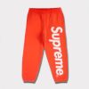 supreme 24aw 新作 satin applique sweatpant パンツ　オレンジ