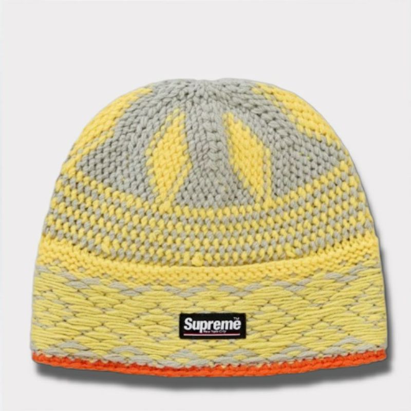 Supreme シュプリーム 2024AW Diamond Beanie ダイヤモンドビーニー ニット帽 グレー 灰