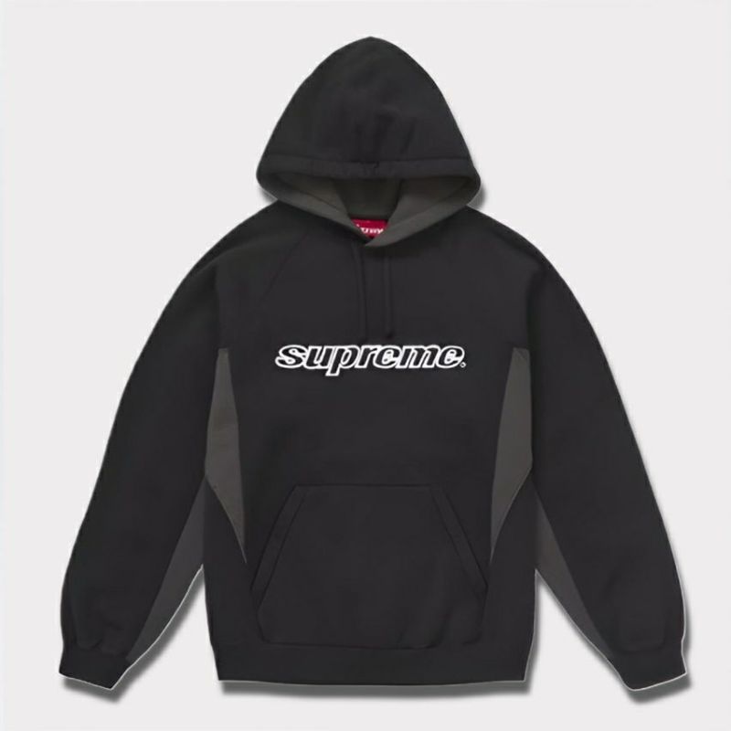 Supreme シュプリーム 2024AW Division Hooded Sweatshirt ディビジョンフーディパーカー ブラック 黒