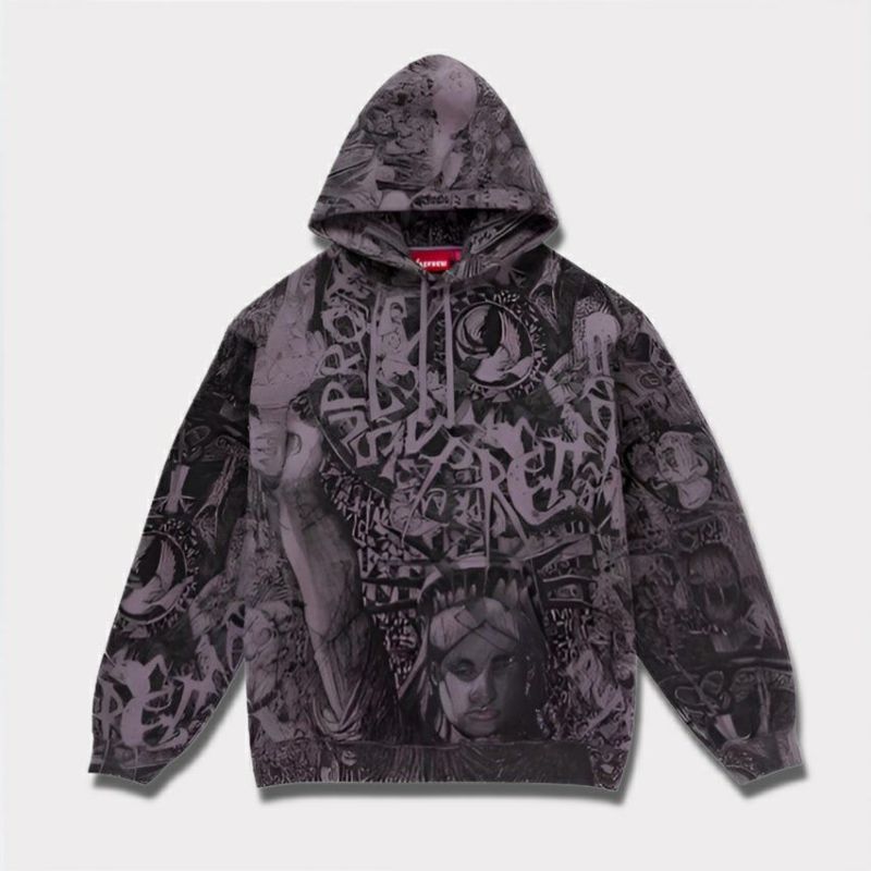 新作 2024AW Liberty Hooded Sweatshirt リバティーフードパーカー ダスティ-パープル 紫1