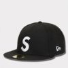 新作 Supreme シュプリーム 2024AW Screw Ball S Logo New Era スクリューボールSロゴニューエラ 帽子 ブラック 黒1