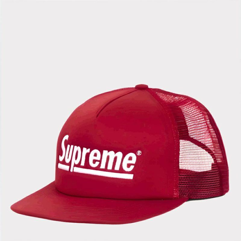 Supreme シュプリーム 2024AW Underline Mesh Back 5-Panel Cap アンダーラインメッシュバック5パネルキャップ カーディナル1