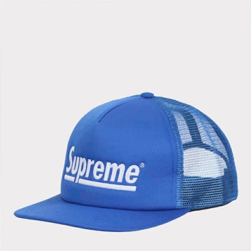 Supreme シュプリーム 2024AW Underline Mesh Back 5-Panel Cap アンダーラインメッシュバック5パネルキャップ ライトロイヤル 青