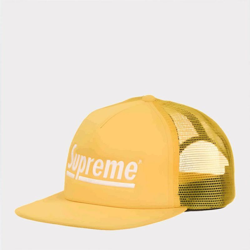 Supreme シュプリーム 2024AW Underline Mesh Back 5-Panel Cap アンダーラインメッシュバック5パネルキャップ ゴールド