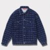 Supreme シュプリーム 2024AW Flocked Denim Trucker Jacket　フロックドデニムトラッカージャケット ブルー 青