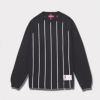 Supreme シュプリーム 2024AW Stripe Raglan L/S Top ストライプラグランロングスリーブトップ Tシャツ ブラック 黒