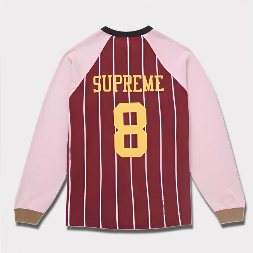 Supreme シュプリーム 2024AW Stripe Raglan L/S Top ストライプラグランロングスリーブトップ Tシャツ マルーン