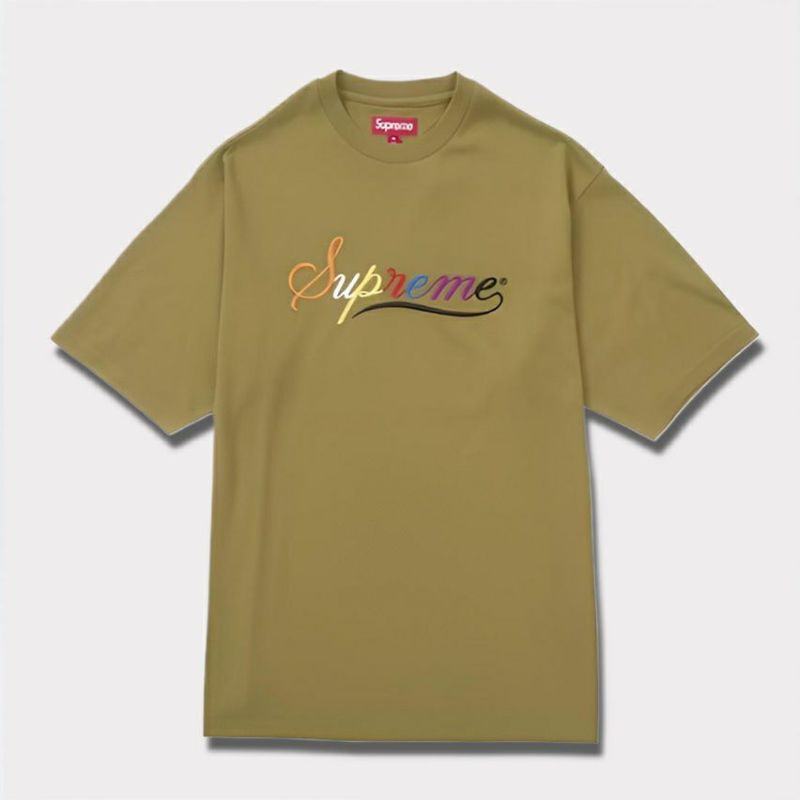 Supreme シュプリーム 2024AW Cursive S/S Top カーシブショートスリーブトップ Tシャツ ダスティーオリーブ