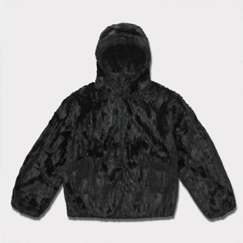 Supreme シュプリーム 2024AW Faux Fur Hooded Jacket フォーファーフーデッドジャケット ブラック 黒