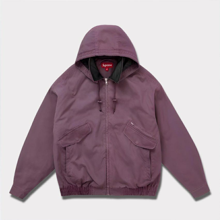 Supreme シュプリーム 2024AW Leather Collar Utility Jacket　レザーカラーユーティリティジャケット ダスティーパープル