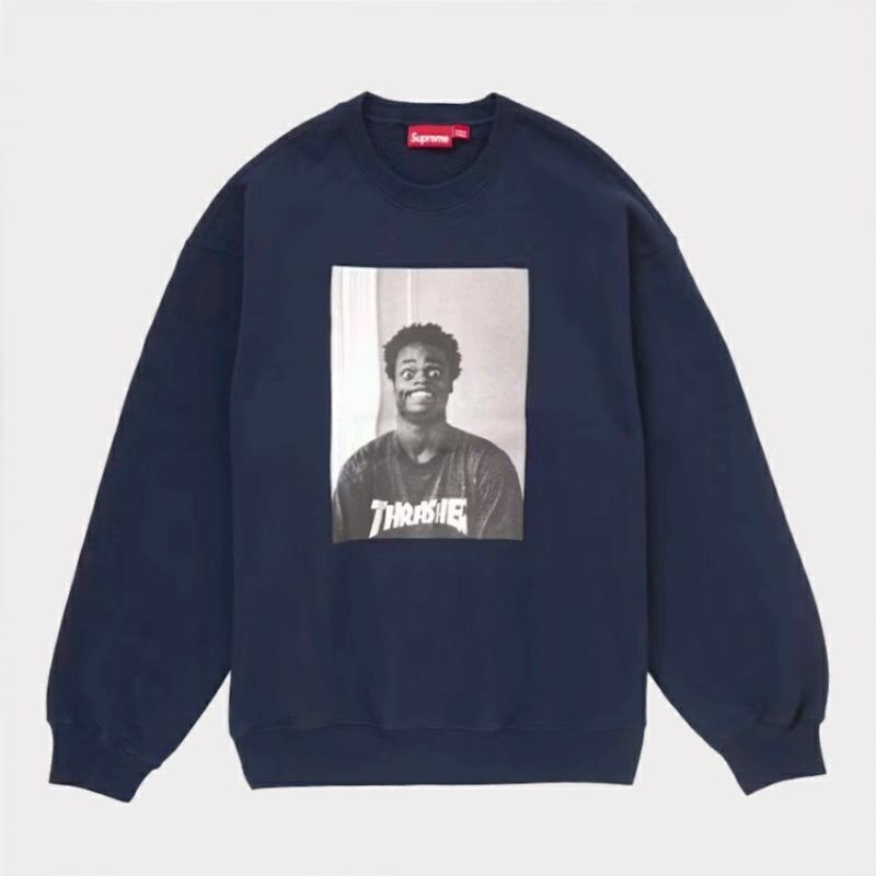 Supreme ネイビー クルーネック トレーナー 2024AW Supreme シュプリーム 2024AW Thrasher Crewneck スラッシャークルー