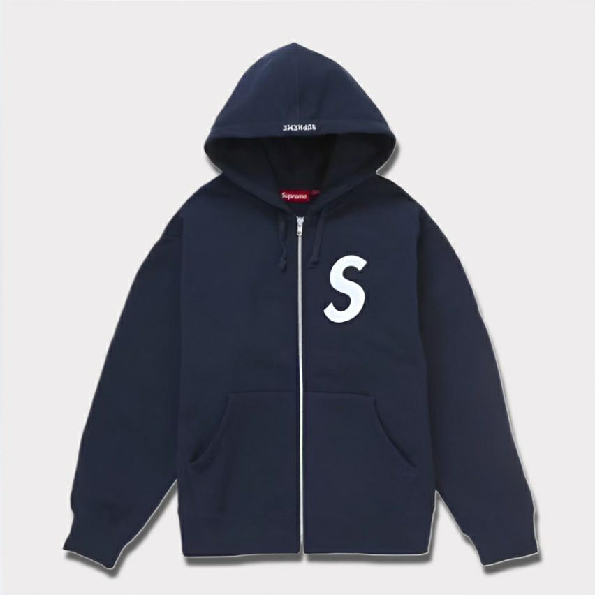 Supreme シュプリーム 2024AW S Logo Zip Up Hooded Sweatshirt Sロゴジップフードパーカー ネイビー 紺