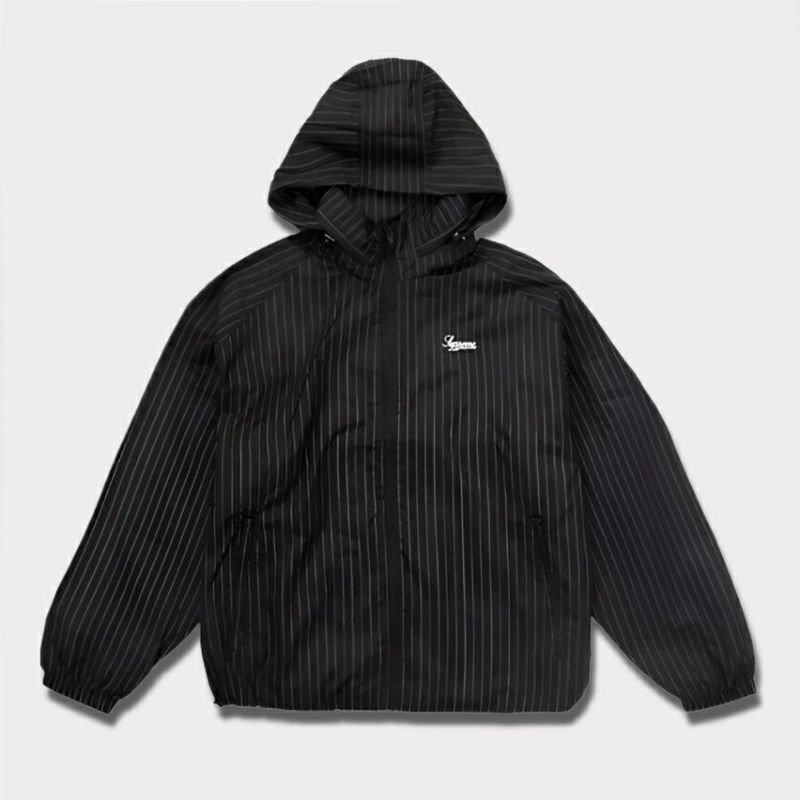 Supreme シュプリーム 2024AW Reflective Pinstripe Track Jacketリフレクティブピンストライプトラックジャケット ブラック 黒