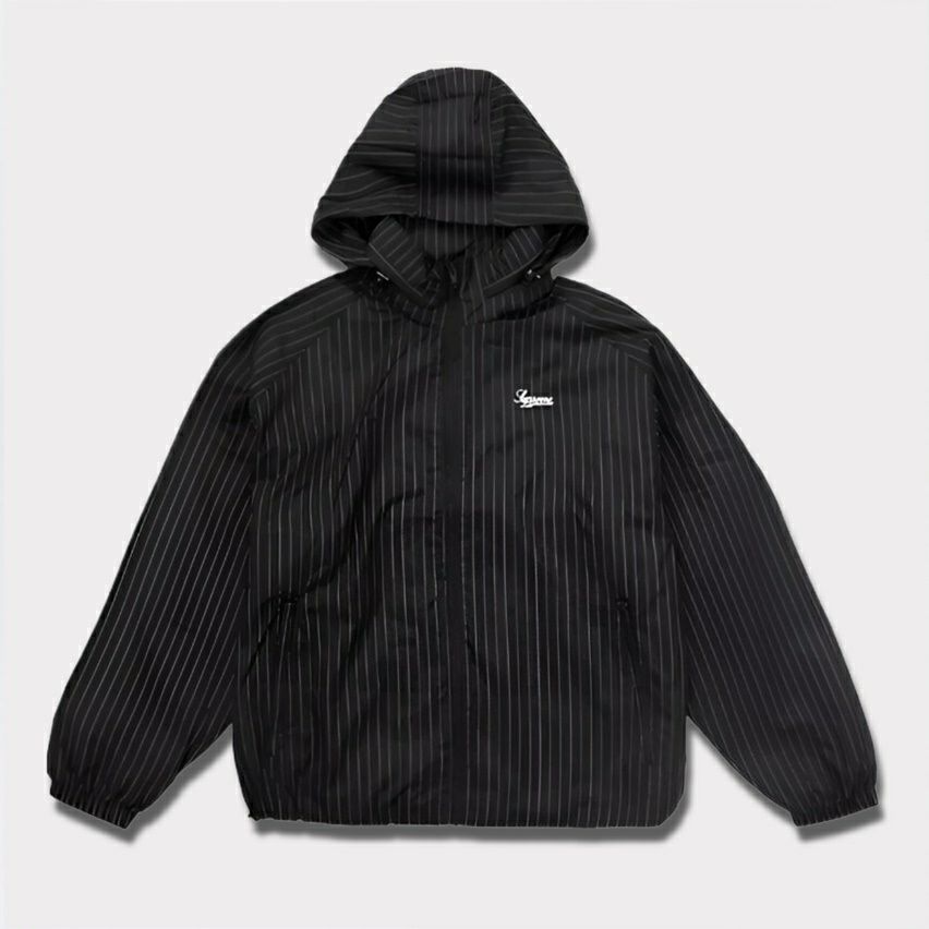 Supreme シュプリーム 2024AW Reflective Pinstripe Track Jacketリフレクティブピンストライプ トラックジャケット ブラック 黒