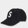 Supreme シュプリーム 2024AW Corduroy S Logo 6-Panel Cap コーデュロイSロゴ6パネルキャップ ブラック　黒