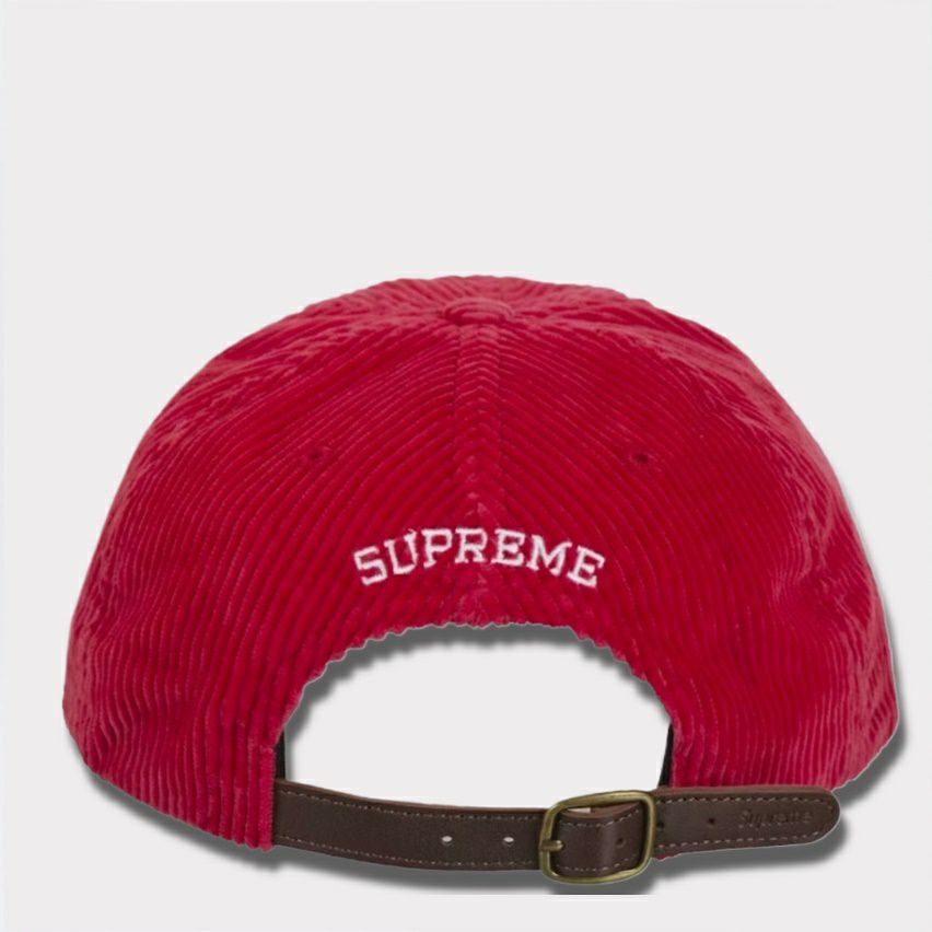 Supreme シュプリーム 2024AW Corduroy S Logo 6-Panel Cap コーデュロイSロゴ6パネルキャップ ブライトレッド 赤