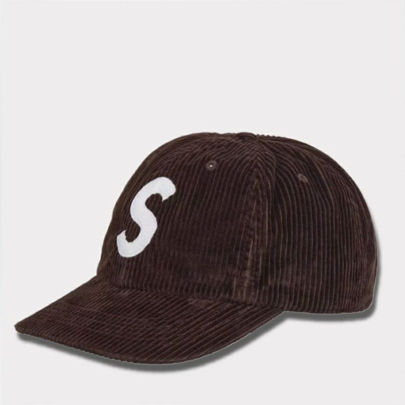 Supreme シュプリーム 2024AW Corduroy S Logo 6-Panel Cap コーデュロイSロゴ6パネルキャップ ダーク