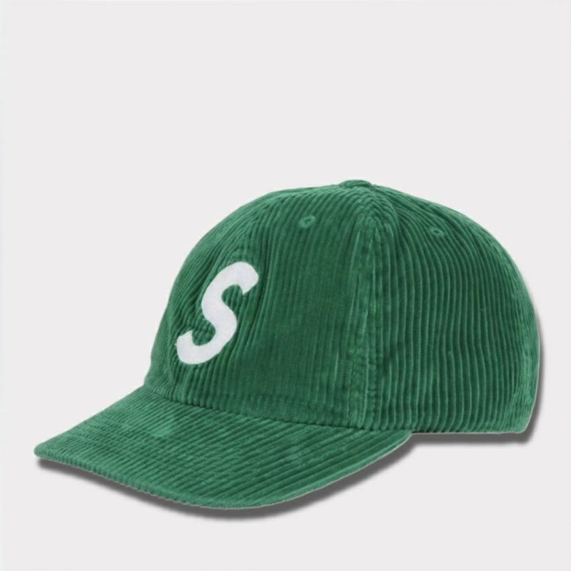 Supreme シュプリーム 2024AW Corduroy S Logo 6-Panel Cap コーデュロイSロゴ6パネルキャップ グリーン