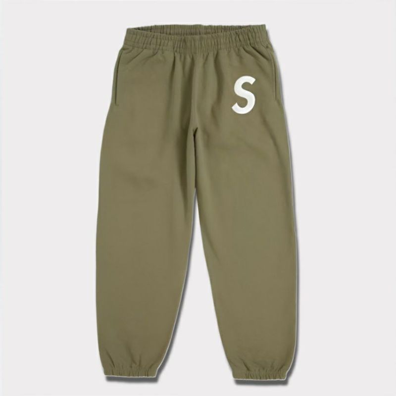 Supreme シュプリーム 2024AW S Logo Sweatpant Sロゴスウェットパンツ　オリーブ