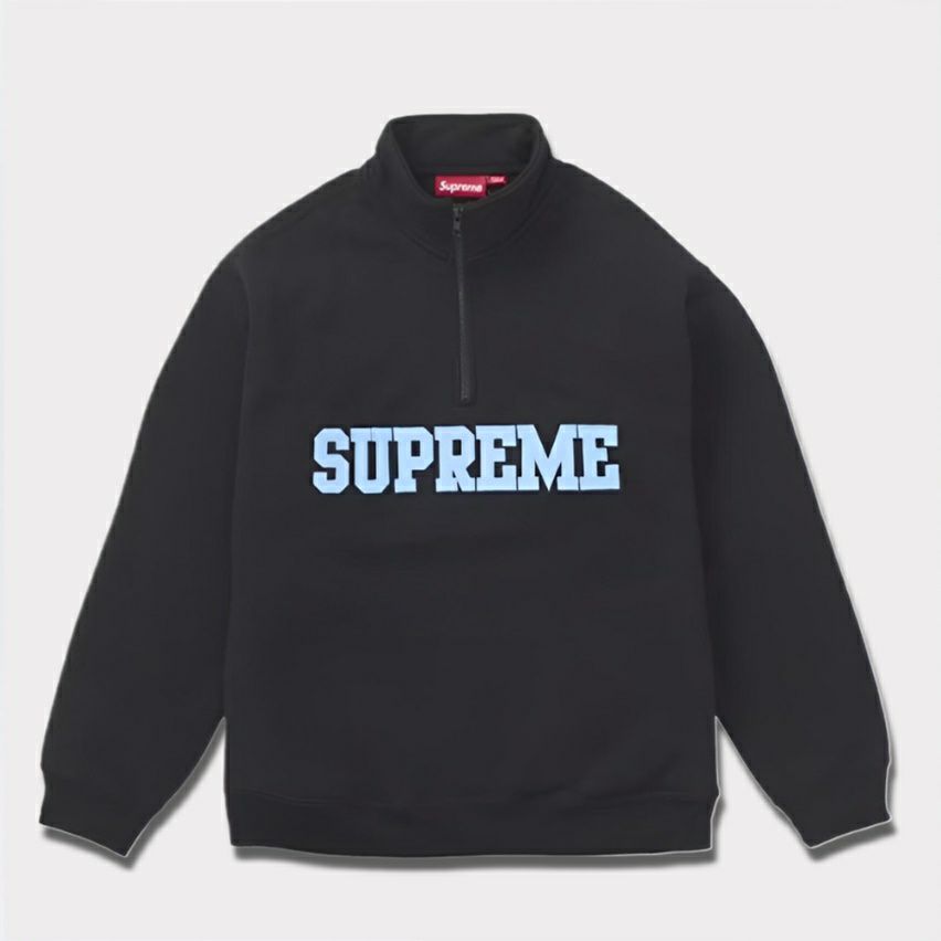 Supreme シュプリーム 2024AW Collegiate Half Zip Pullover カレッジエイトハーフジッププルオーバー ブラック  黒