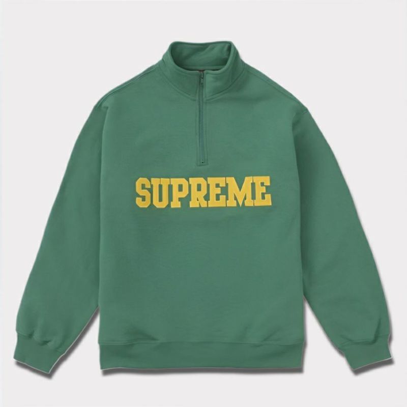 Supreme シュプリーム 2024AW Collegiate Half Zip Pullover カレッジエイトハーフジッププルオーバー ライトパイン