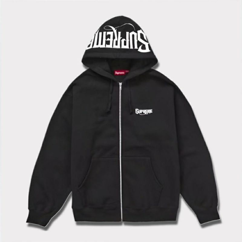 Supreme シュプリーム 2024AW Mister Cartoon Zip Up Hooded Sweatshirt ミスターカートゥーンジップアップフードパーカー ブラック 黒