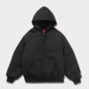 Supreme シュプリーム 2024AW The North Face Down Zip Up Hooded Sweatshirt ノースフェイスダウンジップアップフードパーカー ブラック 黒