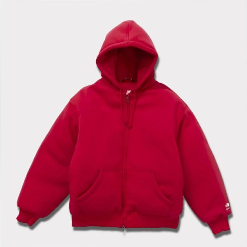 Supreme シュプリーム 2024AW The North Face Down Zip Up Hooded Sweatshirt ノースフェイスダウンジップアップフードパーカー レッド 赤