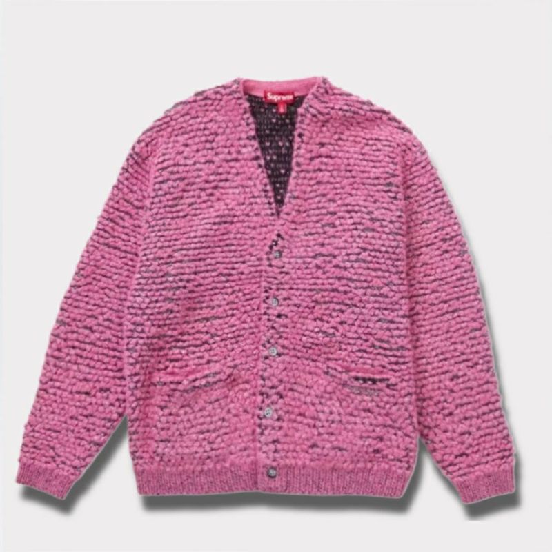 Supreme シュプリーム 2024AW Textured Knotted Cardigan テクスチャードノッティドカーディガン ピンク