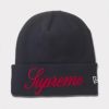 Supreme シュプリーム 2024AW New Era Script Beanie ニューエラスクリプトビーニー ニット帽 ネイビー　紺