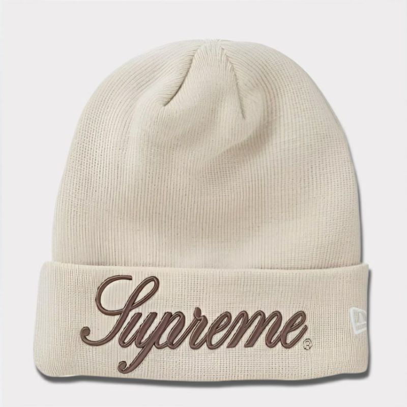 Supreme シュプリーム 2024AW New Era Script Beanie ニューエラスクリプトビーニー ニット帽 タン