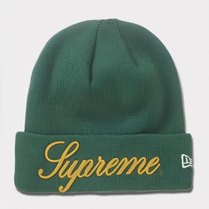 Supreme シュプリーム 2024AW New Era Script Beanie ニューエラスクリプトビーニー ニット帽　グリーン　緑