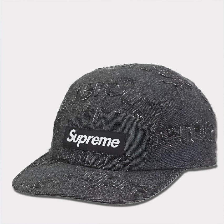 Supreme シュプリーム 2024AW Lasered Denim Camp Cap レーザーデニムキャンプキャップ ブラック 黒