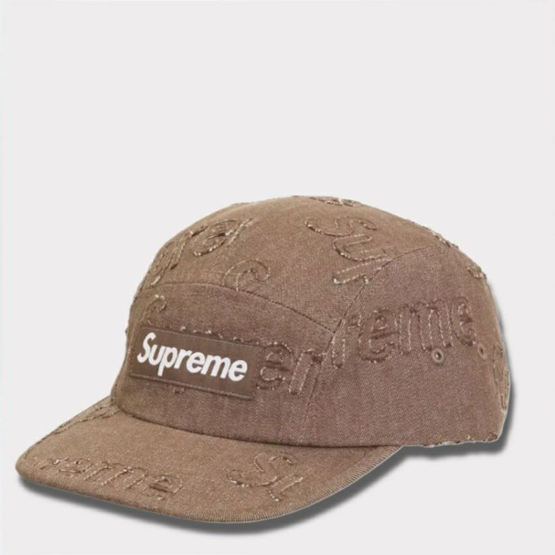 Supreme シュプリーム 2024AW Lasered Deniml Camp Cap レーザーデニムキャンプキャップ ブラウン 茶