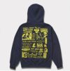 Supreme シュプリーム 2024AW Wild Embroidered Hooded Sweatshirt ワイルドエンブロイダードフードパーカー ネイビー 紺