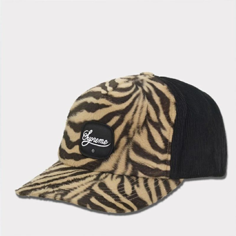  Supreme シュプリーム 2024AW Tiger 5Panel Cap タイガー5パネルコ－デュロイキャップ ブラック 黒