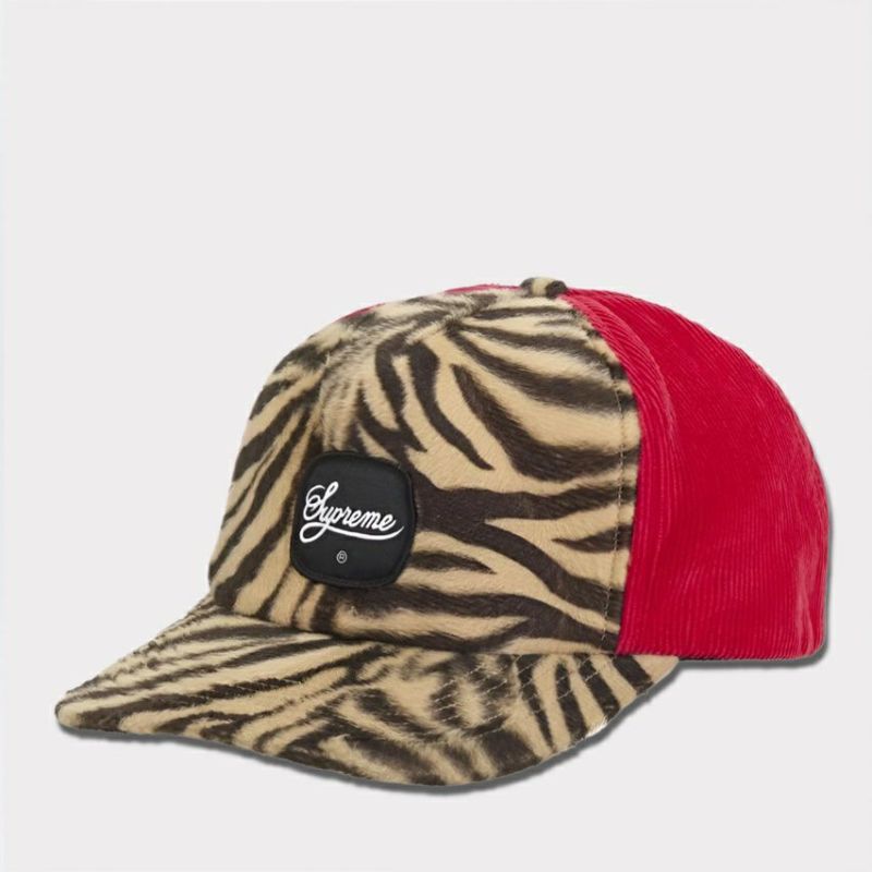 Supreme シュプリーム 2024AW Tiger 5Panel Cap タイガー5パネルコ－デュロイキャップ レッド 赤