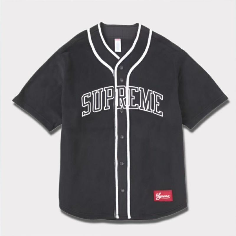 Supreme シュプリーム 2024AW Ｐolartec Ｂaseball Ｊｅｒｓｅｙ　ポラーテックベースボールジャージー ブラック 黒