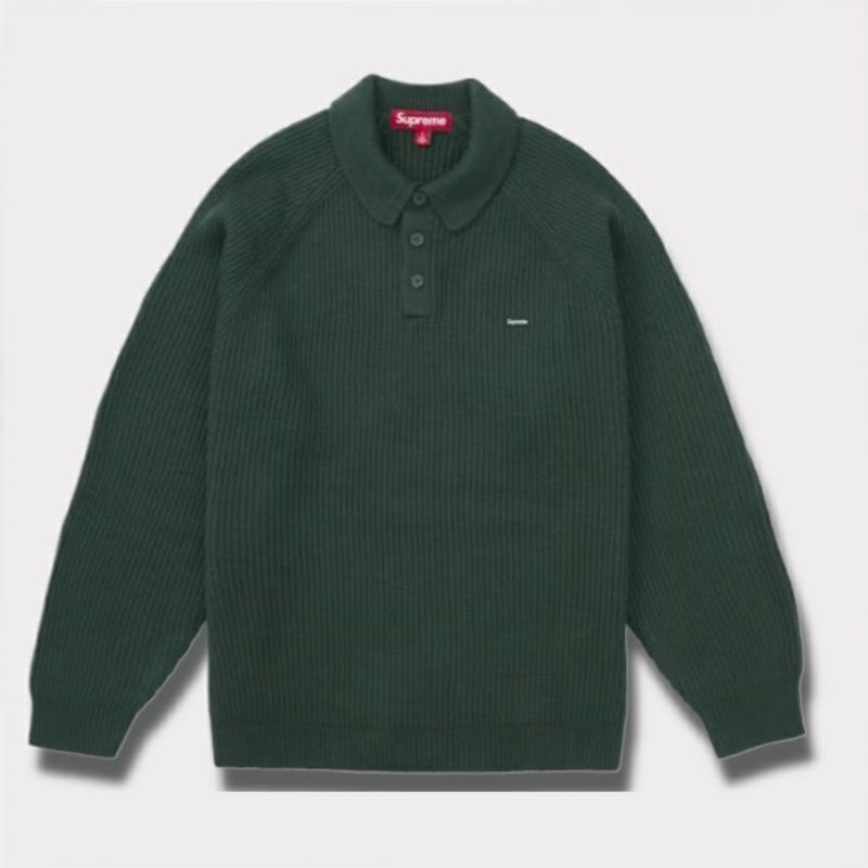 Supreme シュプリーム 2024AW Small Box Polo Sweater スモールボックスポロセーター グリーン 緑