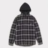 Supreme シュプリーム 2024AW Waffle Plaid Hooded Shirt ワッフルプレイドフードシャツ ブラック 黒