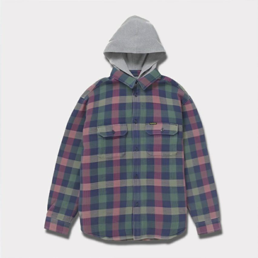 Supreme シュプリーム 2024AW Waffle Plaid Hooded Shirt ワッフル 