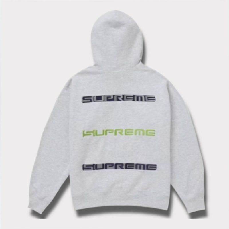 Supreme シュプリーム 2024AW AOI Stacked Hooded Sweatshirt アオイスタックフードパーカー アッシュグレー 灰