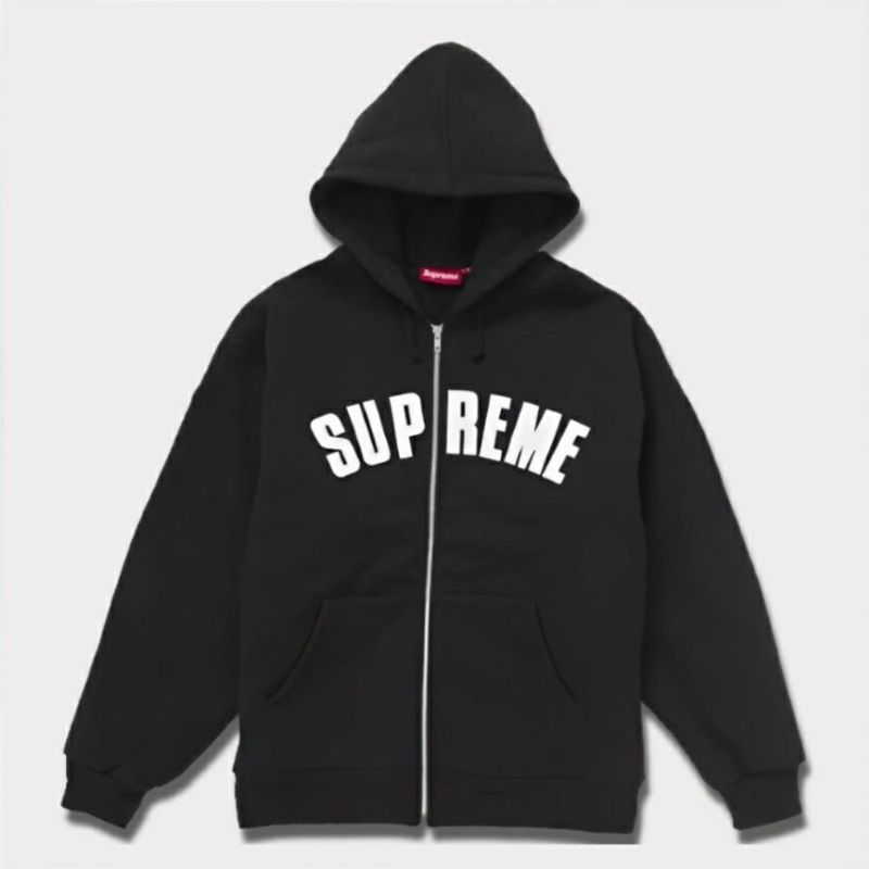 Supreme シュプリーム 2024AW Arc Thermal Lined Zip Up Hooded Sweatshirt アークサーマルラインジップアップフードパーカー ブラック 黒