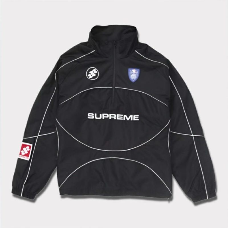 Supreme シュプリーム 2024AW Reflective Piping Pullover リフレクティブパイピングプルオーバー ブラック 黒