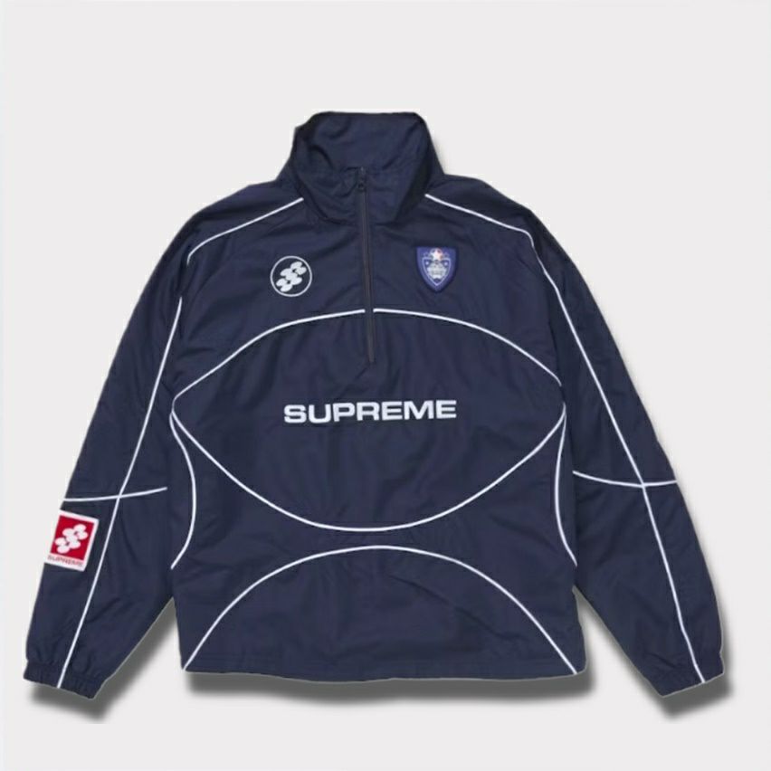 Supreme シュプリーム 2024AW Reflective Piping Pullover リフレクティブパイピングプルオーバー ネイビー 紺