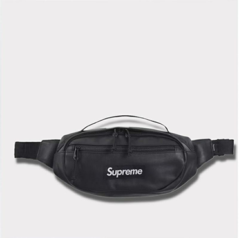 Supreme シュプリーム 2024AW Leather Waist Bag レザーウエストバッグ ブラック　黒