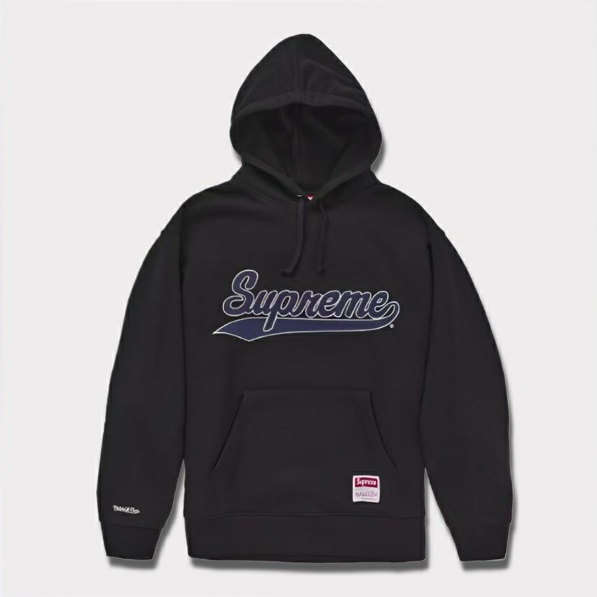 Supreme シュプリーム 2024AW Mitchell & Ness NCAA Hooded Sweatshirt  ミッチェルアンドネスNCAAフードパーカー ブラック