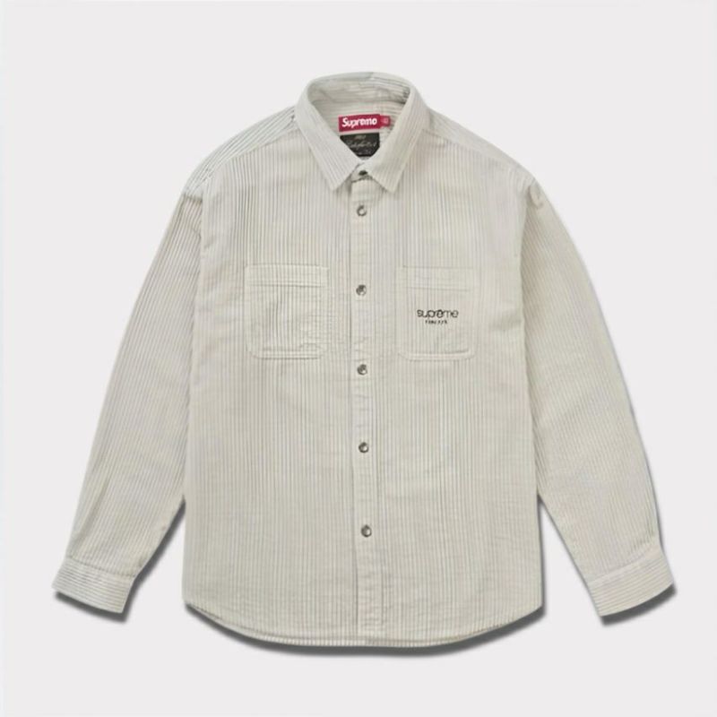 Supreme シュプリーム 2024AW Wide Wale Corduroy Snap Shirt ワイドウェイルコーデュロイスナップシャツ ストーン