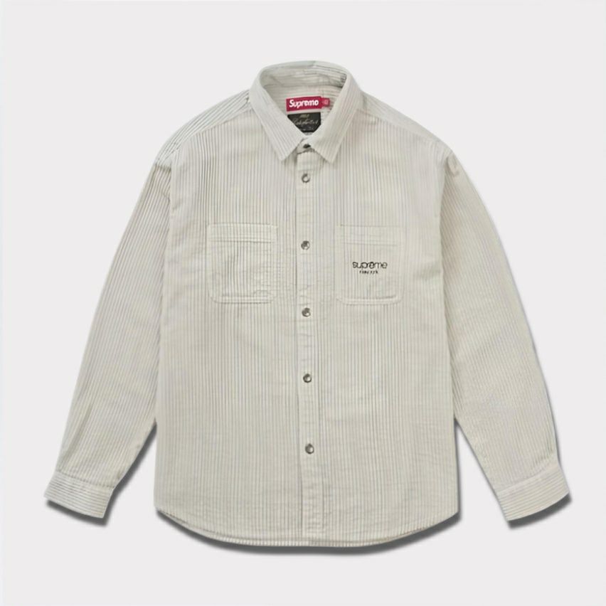 Supreme シュプリーム 2024AW Wide Wale Corduroy Snap Shirt ワイドウェイルコーデュロイスナップシャツ ストーン