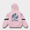 Supreme シュプリーム 2024AW Mitchell & Ness NCAA Hooded Stadium Jacket ミッチェル&ネスNCAAフードスタジアムジャケット　ピンク